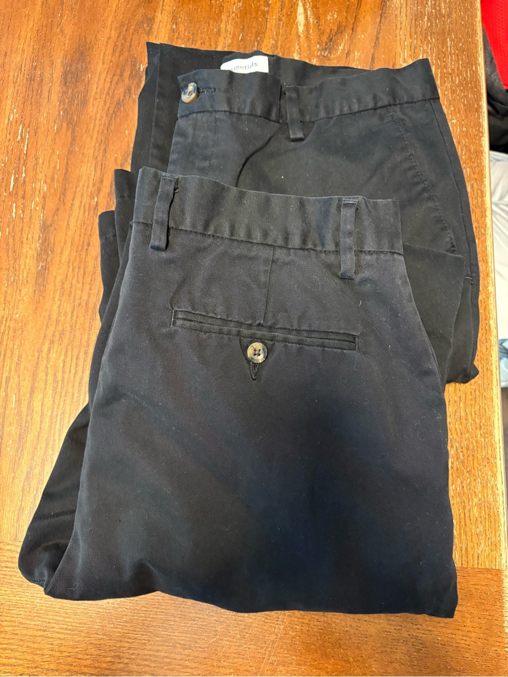 Amazon Essentials Black Men’s Chino Pants - Classic Fit - 2 pair!